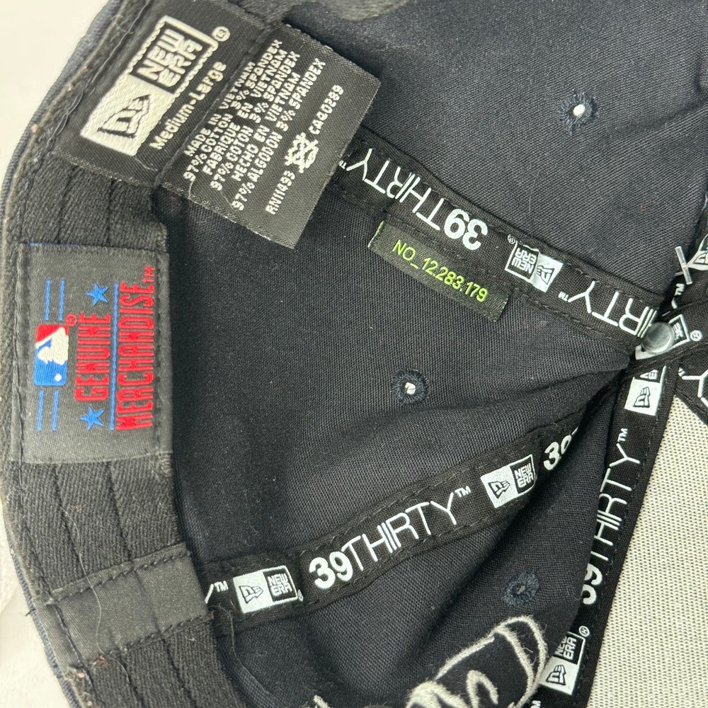 New Era 39Thirty New York Yankees MLB Baseball Cap Embroidered Plaid Gray M/L‎ - Picture 6 of 7